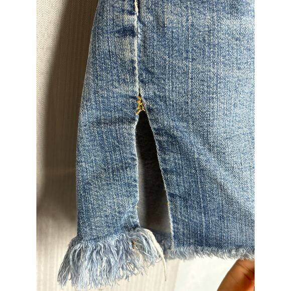 Vigoss Cut Off Shorts Women's Size 13 USA Heart Faded Slits on Side 34" Waist - Picture 4 of 11